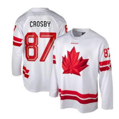 Men Canada Olympic #87 Crosby white jersey